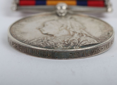 Boer War Campaign Medal Pair to the Hampshire Regiment - 5