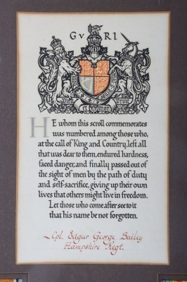 A Great War July 1918 Killed in Action Medal Grouping to the 15th (Hampshire Yeomanry) Battalion Hampshire Regiment - 3