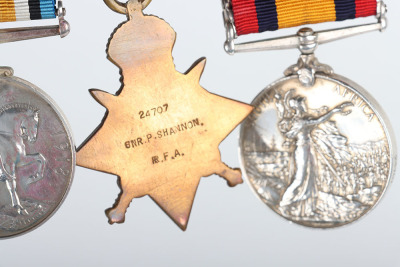 Boer War Queens South Africa Medal and 1914 Star Medal Trio to the 13th Battery Royal Field Artillery - 3