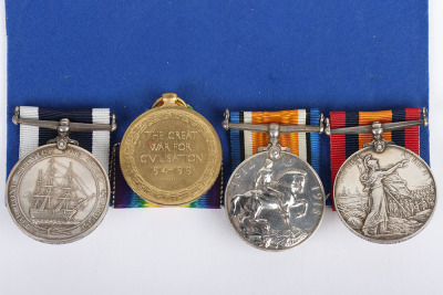 Royal Navy Long Service Medal Group of Four Covering Service in the Second Boer War and Great War - 2
