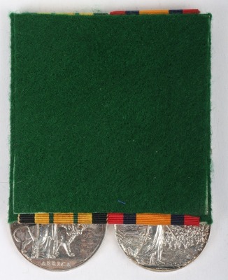 Pair of Medals for Service in Africa to a Recipient in the Kings Royal Rifle Corps who Died of Wounds in the Great War, - 2