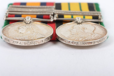 Pair of Medals for Service in Africa to a Recipient in the Kings Royal Rifle Corps who Died of Wounds in the Great War, - 4