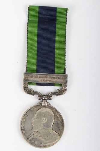 India General Service Medal for Service on the North West Frontier in 1908 to a Recipient who was Killed in Action During the Great War