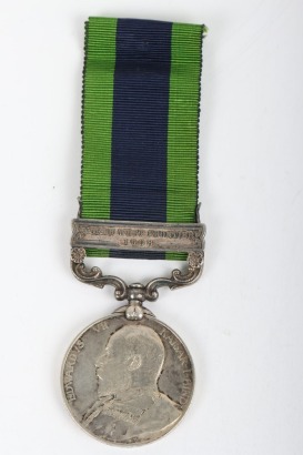 India General Service Medal for Service on the North West Frontier in 1908 to a Recipient who was Killed in Action During the Great War