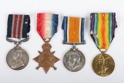 A Great War Military Medal Group of Four to a Sergeant in the Royal Field Artillery who was Killed in Action in August 1917 Whilst Serving with the Royal Engineers