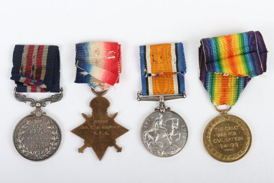 A Great War Military Medal Group of Four to a Sergeant in the Royal Field Artillery who was Killed in Action in August 1917 Whilst Serving with the Royal Engineers - 2