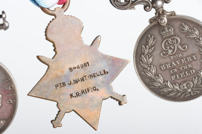 A Great War Military Medal and Mentioned in Despatches Medal Group of Four to the Kings Royal Rifle Corps - 3