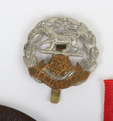 November 1914 Killed in Action 1914 Star Medal Trio and Memorial Plaque Group to the Hampshire Regiment - 2