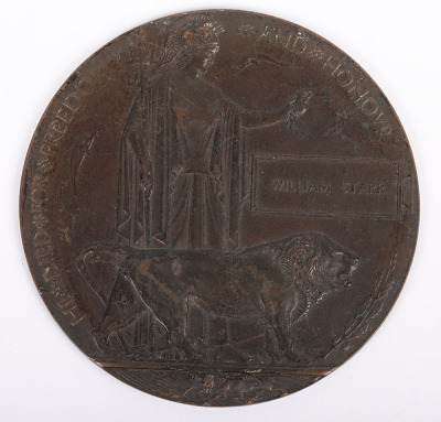 An Emotive Great War Medal Pair and Memorial Plaque to a Soldier in the Gloucestershire Regiment who was Taken as a Prisoner of War in the Opening Days of the 1918 German Spring Offensive and Later Died in Captivity - 2