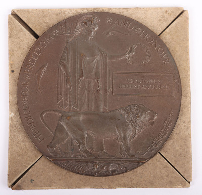 A Great War Memorial Plaque to a 2nd Lieutenant in the Hampshire Regiment who Died of Wounds in July 1916 - 2