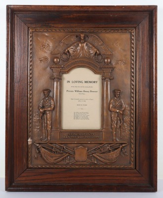 Framed Private Issue Memorial Scroll for a Soldier in the 2nd/5th Hampshire Regiment