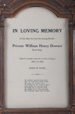 Framed Private Issue Memorial Scroll for a Soldier in the 2nd/5th Hampshire Regiment - 3