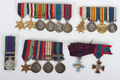 Miniature Order of the British Empire Civil Division CBE and Royal Red Cross Decoration Pair