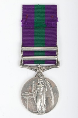 Scarce Two Clasp General Service Medal to the Tank Corps - 2