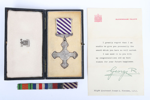 Second World War 1945 Bomber Command Distinguished Flying Cross Attributed to Flight Lieutenant Joseph Fletcher, 625 Squadron