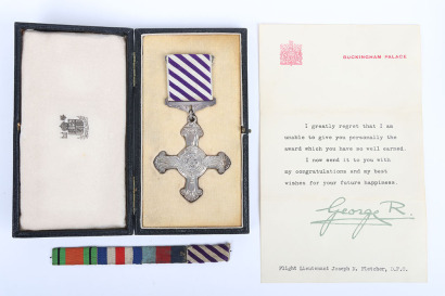 Second World War 1945 Bomber Command Distinguished Flying Cross Attributed to Flight Lieutenant Joseph Fletcher, 625 Squadron