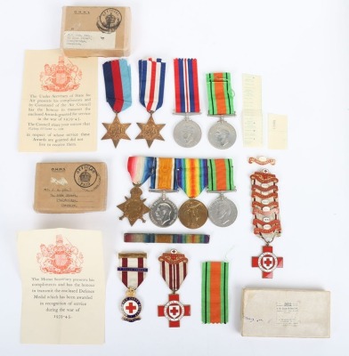 Father and Son Medal Grouping to the Cox Family from Stalybridge, Cheshire Covering Service in Both World Wars