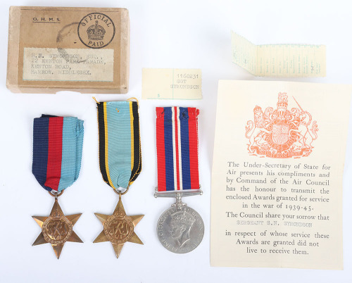 WW2 Royal Air Force Bomber Command No15 Squadron 1941 Killed in Action Medal Group of Three