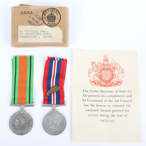 A Pair of Medals for Service in the Royal Air Force During the Second World War