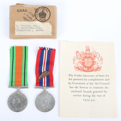 A Pair of Medals for Service in the Royal Air Force During the Second World War
