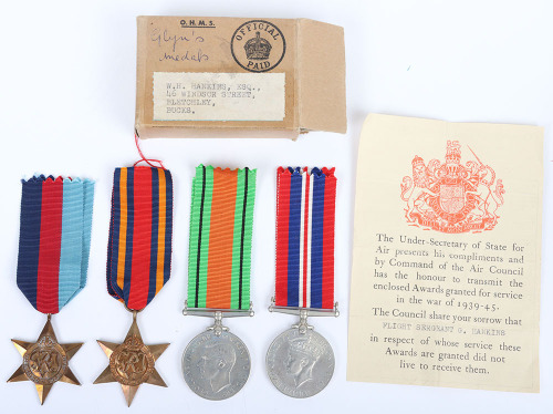 A Poignant Second World War Medal Group of 4 to a Hurricane Pilot who Died During a Message Drop in Burma