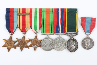 Second World War 8th Army Militia Long Service Medal Group of Seven