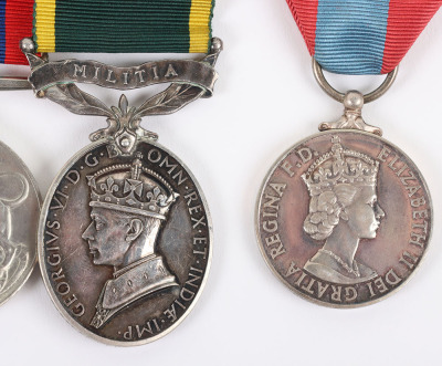 Second World War 8th Army Militia Long Service Medal Group of Seven - 5