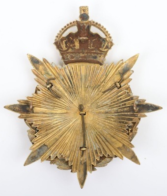 Post 1902 The Royal Warwickshire Regiment Officers Home Service Helmet Plate - 2