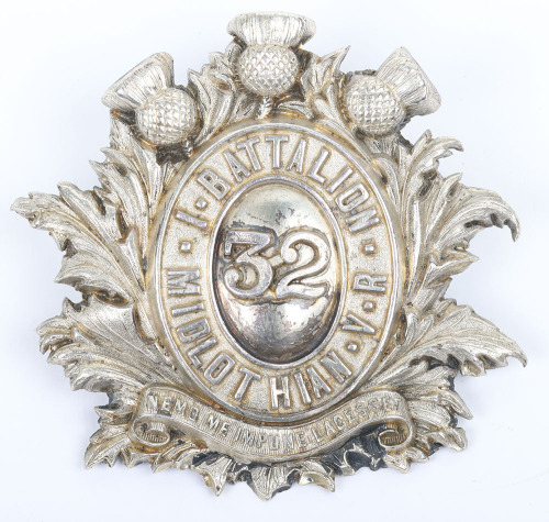 Victorian 1st Battalion Midlothian Volunteer Rifles Shako Badge