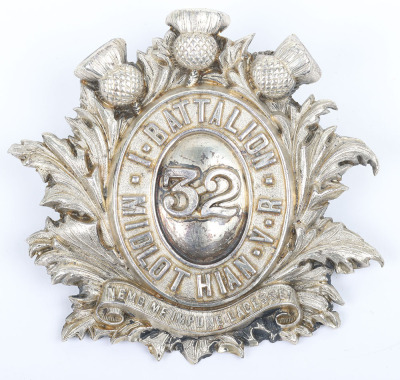 Victorian 1st Battalion Midlothian Volunteer Rifles Shako Badge