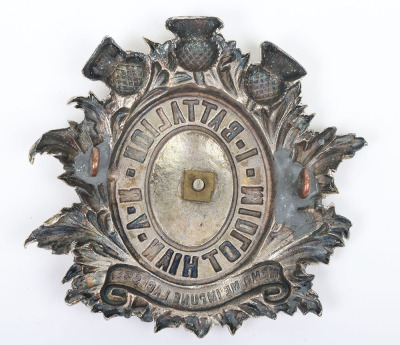 Victorian 1st Battalion Midlothian Volunteer Rifles Shako Badge - 2