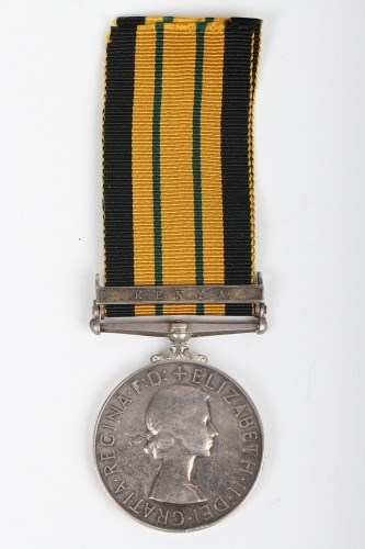 Africa General Service Medal to a Warder During the Mau Mau Between 1952 and 1956