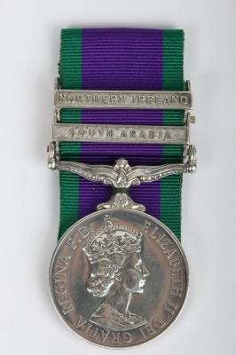 2 Clasp General Service Medal to a Soldier Who Earnt 1 Clasp with the Coldstream Guards and the Second with the Royal Corps of Transport
