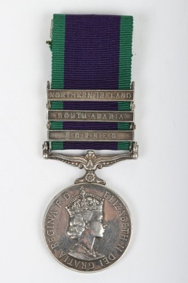 3 Claps General Service Medal to the Leicestershire Regiment