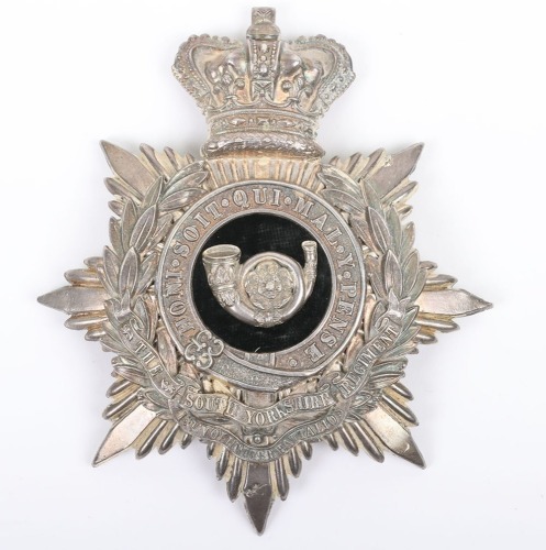 Victorian 1st Volunteer Battalion The South Yorkshire Regiment Officers Home Service Helmet