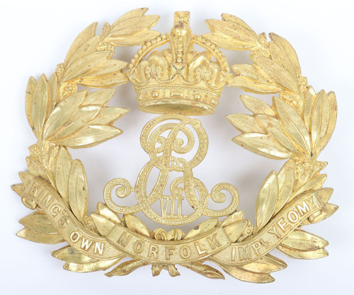 Edward VII Kings Own Norfolk Imperial Yeomanry Helmet Plate