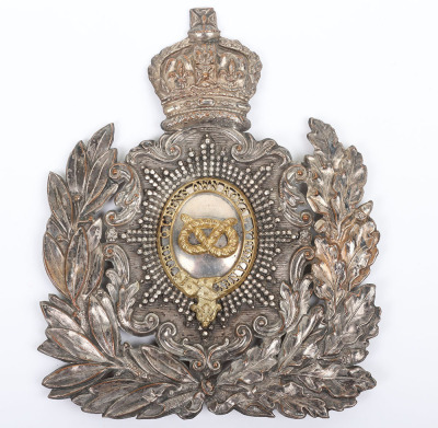 Victorian The Queens Own Royal Regiment Staffordshire Yeomanry Officers Albert Pattern Helmet Plate