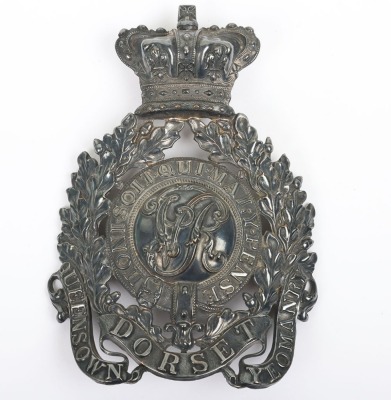 Victorian Queens Own Dorset Yeomanry Officers Helmet Plate