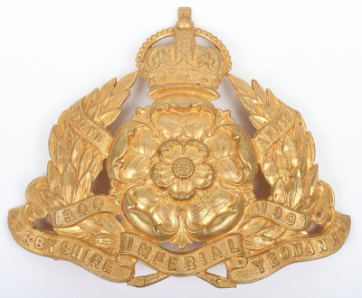 Derbyshire Imperial Yeomanry Officers Helmet Plate