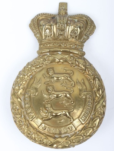 Royal Jersey Militia Albert Pattern Shako Badge 1839-55