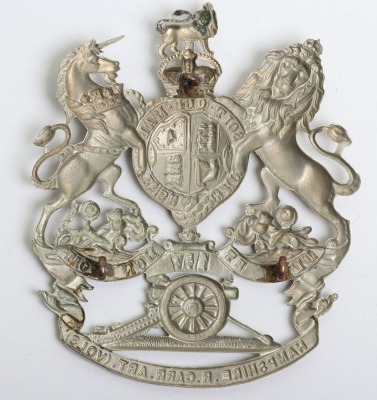 1st Hampshire Royal Garrison Artillery Volunteers Other Ranks Home Service Helmet Plate - 2