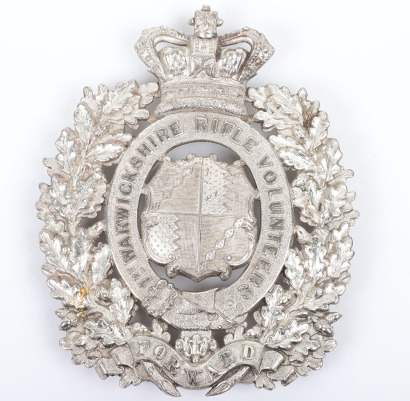 Victorian 1st Warwickshire Rifle Volunteers Cross Belt Plate