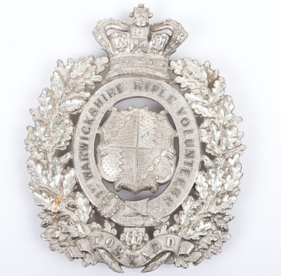 Victorian 1st Warwickshire Rifle Volunteers Cross Belt Plate