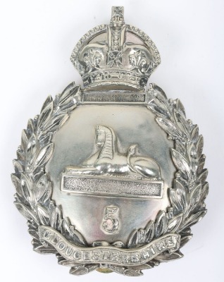 5th Battalion Gloucestershire Regiment Officers Cross Belt Plate