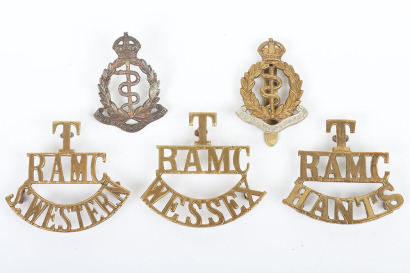 Territorial Royal Army Medical Corps Shoulder Titles of Hampshire Interest