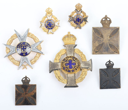 Army Chaplains Department Cap and Collar Badge Set,