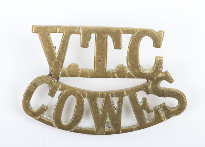 Scarce Isle of Wight Cowes VTC Shoulder Title