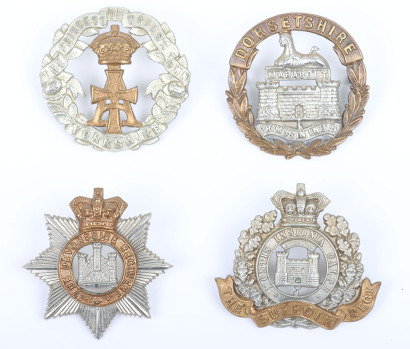 4x Victorian Infantry Cap Badges