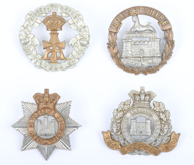 4x Victorian Infantry Cap Badges