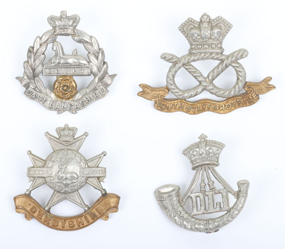 4x Victorian Infantry Cap Badges